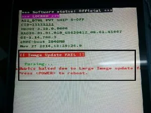 حل مشکل در فلش گوشی های HTC و ارور update device halted due to large image update