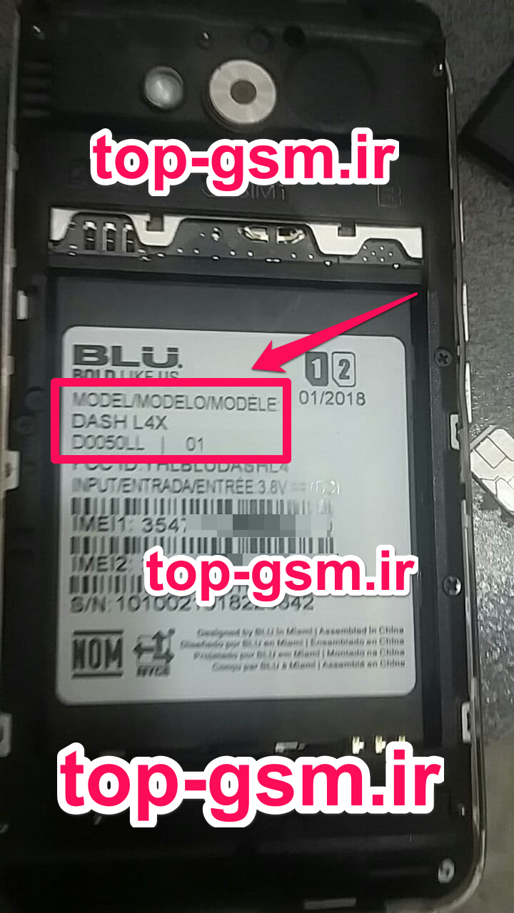 اموزش ترمیم و رایت سریال BLU Dash L4x D0050ll