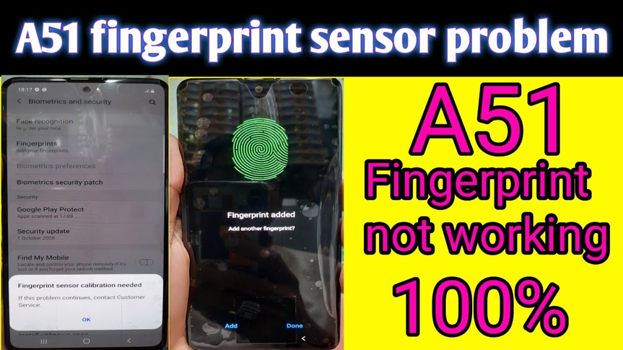 حل مشکل fingerprint گوشی سامسونگ a515f بعد از اپدیت