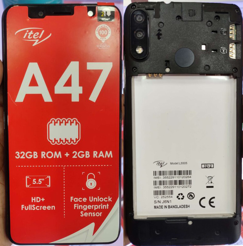 حذف frp گوگل اکانت itel a47 l5505