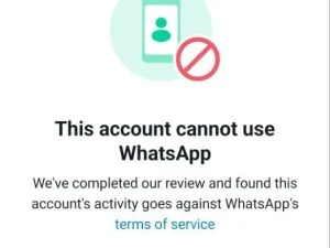 حل مشکل پیغام (( این حساب نمیتواد از واتساپ استفاده کند This account cannot use WhatsApp ))