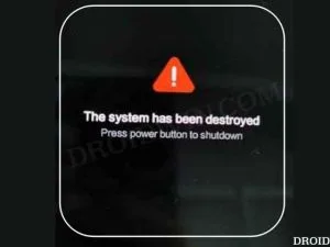 حل ارور مشکل System Has Been Destroyed Redmi 13C / C65