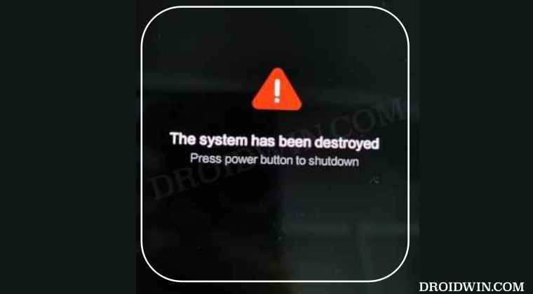 حل ارور مشکل System Has Been Destroyed Redmi 13C / C65