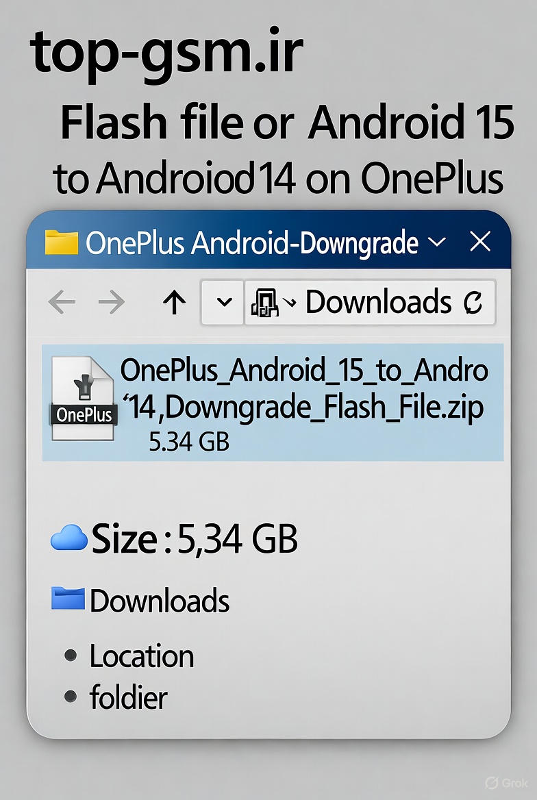 فایل دانگرید 15 به 14 گوشی OnePlus 11R