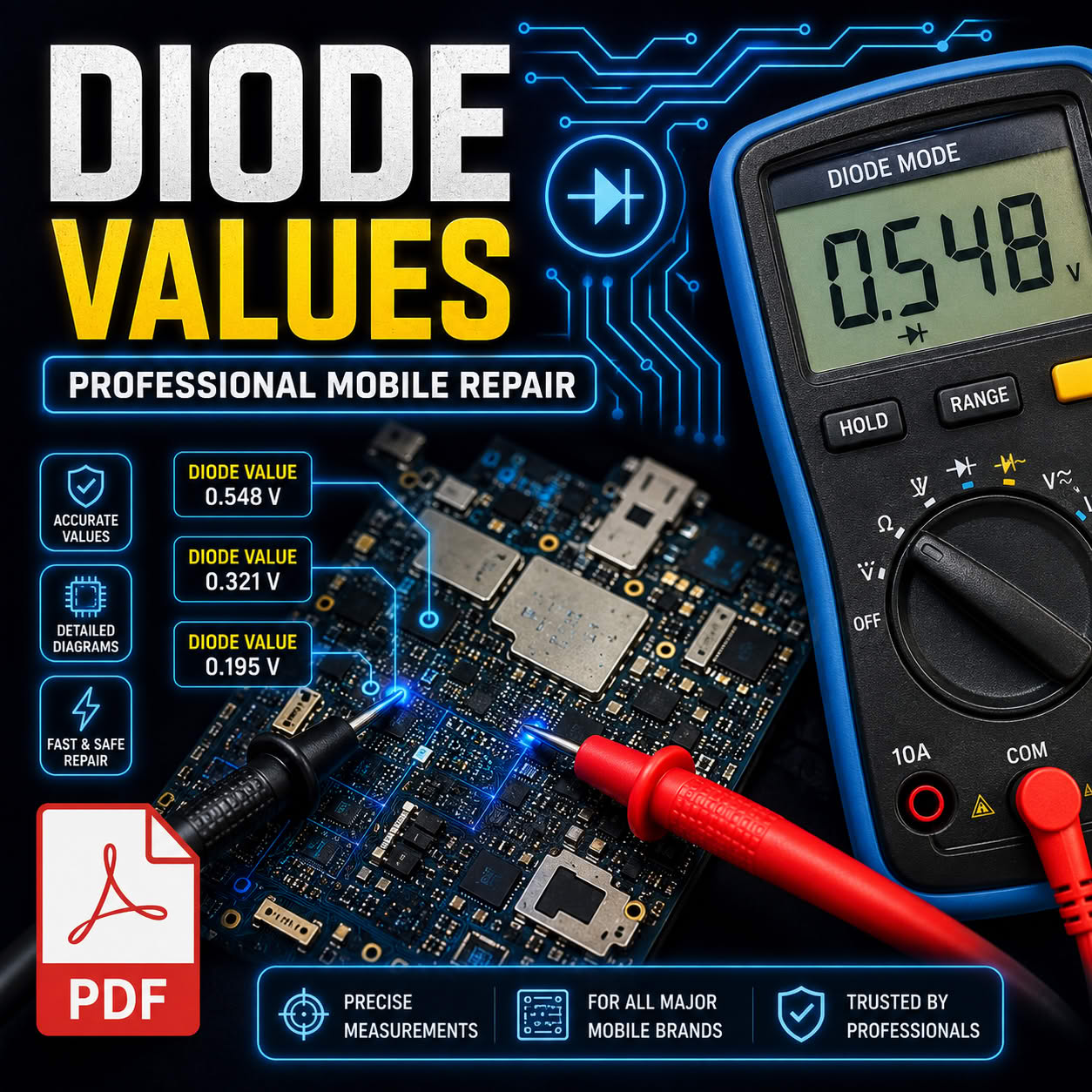iPhone 17 Pro Battery Connector Diode Values | دانلود فایل تست کانکتور باتری آیفون 17 پرو